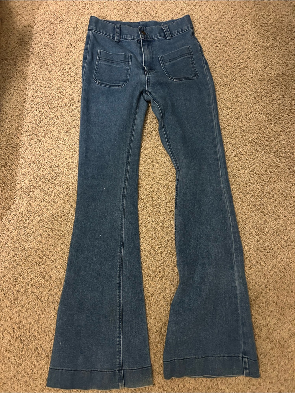 Newbury Kustom Indigo Flared Jeggings